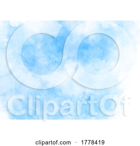 Decorative Hand Painted Blue Watercolour Background by KJ Pargeter
