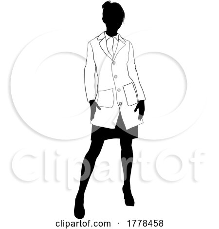 Female Scientist Engineer Woman Silhouette Person by AtStockIllustration