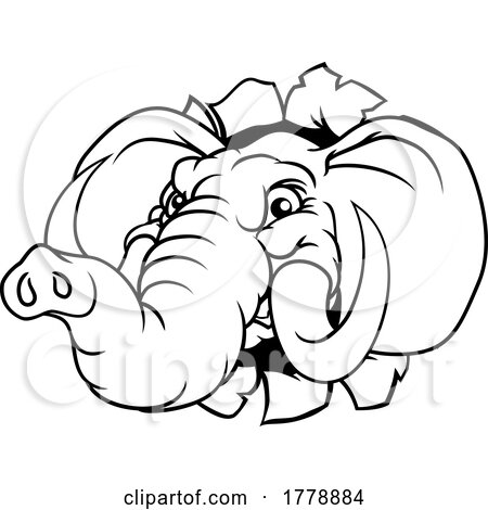 Elephant Sports Animal Mascot by AtStockIllustration
