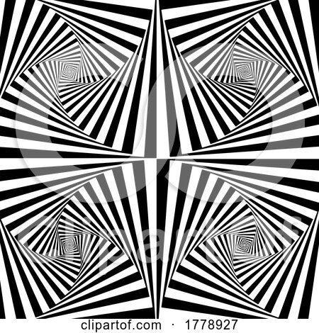 Abstract Optical Illusion Background in Black and White by KJ Pargeter
