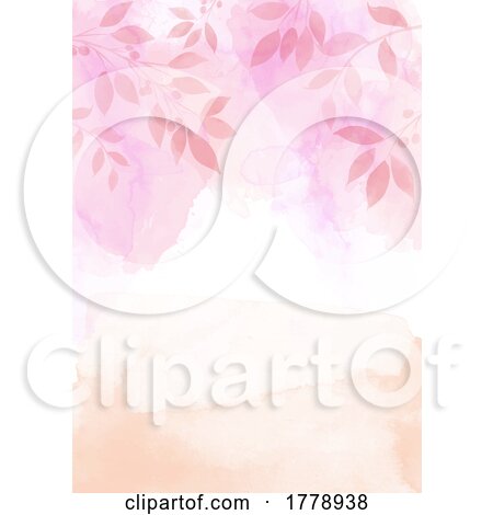 Hand Painted Floral Watercolor Background by KJ Pargeter