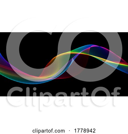 Rainbow Flowing Waves Banner Design by KJ Pargeter