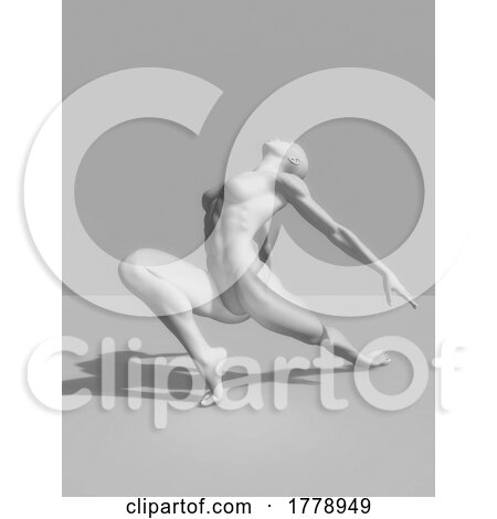 3D Female Figure in Ballet Pose by KJ Pargeter
