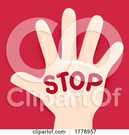 Hand Kid Stop Word Illustration by BNP Design Studio