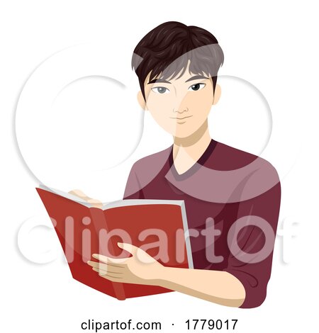 Teen Guy Asian Read Book Illustration by BNP Design Studio