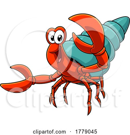 Cartoon Friendly Hermit Crab by Hit Toon
