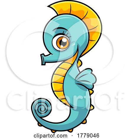 Cartoon Cute Seahorse by Hit Toon