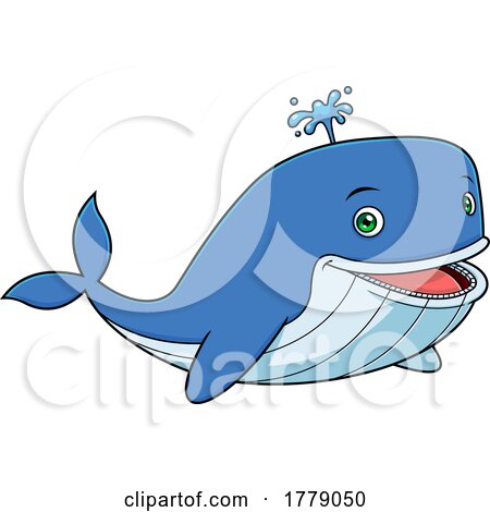 Cartoon Cute Whale by Hit Toon