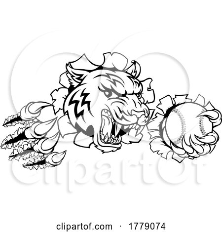 Tiger Tennis Player Animal Sports Mascot by AtStockIllustration