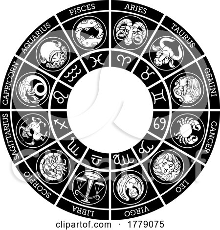 Star Signs Astrology Horoscope Zodiac Symbols Set by AtStockIllustration