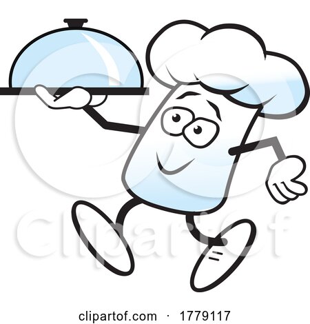 Cartoon Chef Hat Mascot with a Cloche by Johnny Sajem