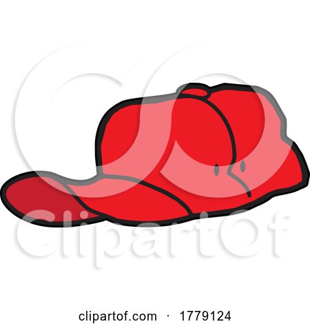 Cartoon Red Baseball Hat by Johnny Sajem