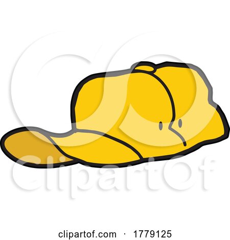 Cartoon Yellow Baseball Hat by Johnny Sajem