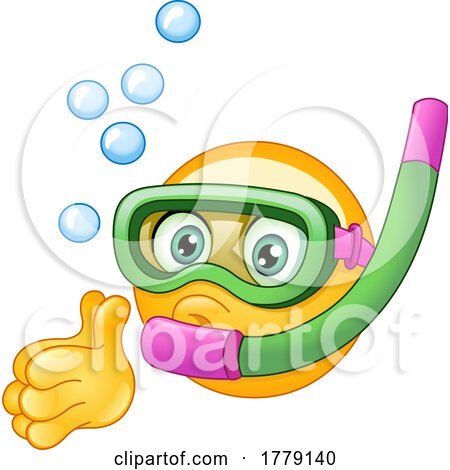 Snorkeling Yellow Emoji Smiley Face Emoticon by yayayoyo