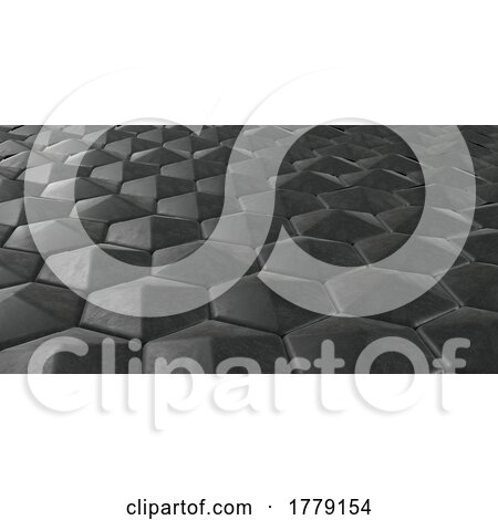 3D Geometric Abstract Hexagonal Wallpaper Background by KJ Pargeter