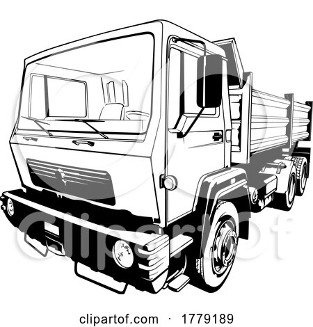 Black and White Tipper Truck by dero