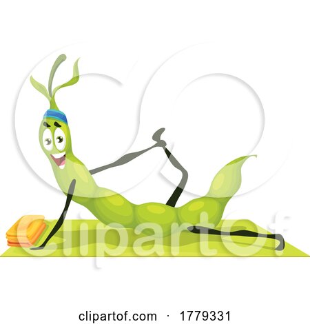 Bean Pod Food Mascot Character by Vector Tradition SM