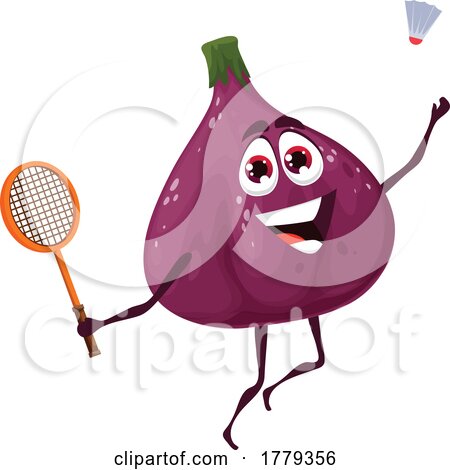 Fig Food Mascot Character by Vector Tradition SM