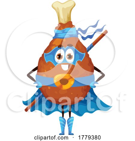 Chicken Leg Food Mascot Character by Vector Tradition SM