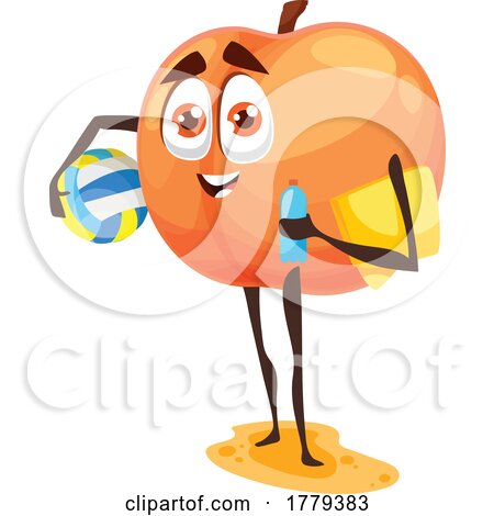Apricot Food Mascot Character by Vector Tradition SM