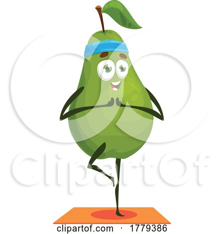 Yoga Avocado Food Mascot Character by Vector Tradition SM