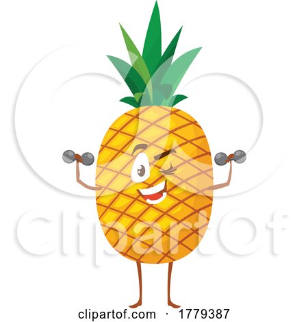 Pineapple Food Mascot Character by Vector Tradition SM