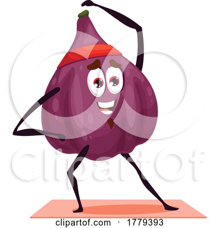 Fig Food Mascot Character by Vector Tradition SM