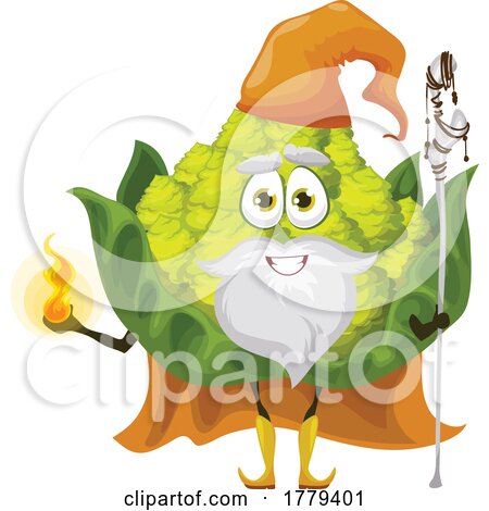 Romanesco Food Mascot Character by Vector Tradition SM