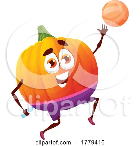 Pumpkin Food Mascot Character by Vector Tradition SM