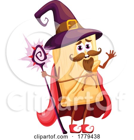Wizard Tamale Food Mascot Character by Vector Tradition SM