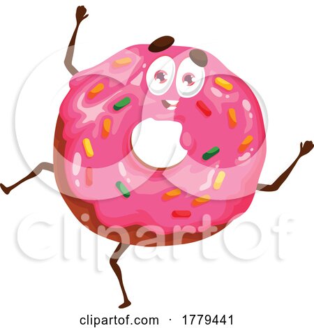 Donut Food Mascot Character by Vector Tradition SM