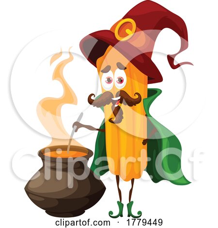 Wizard Churro Food Mascot Character by Vector Tradition SM