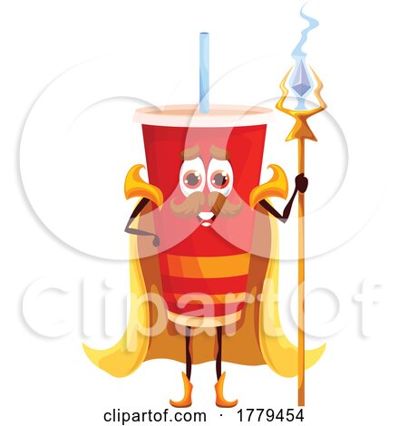 Wizard Soda Food Mascot Character by Vector Tradition SM