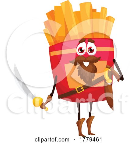 French Fries Food Mascot Character by Vector Tradition SM