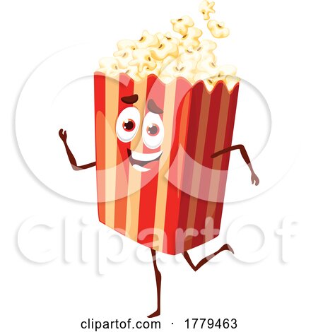 Popcorn Food Mascot Character by Vector Tradition SM