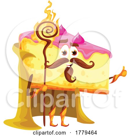 Cake Food Mascot Character by Vector Tradition SM