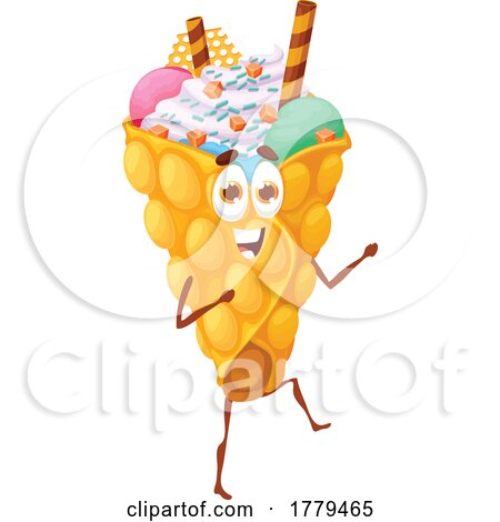 Ice Cream Food Mascot Character by Vector Tradition SM