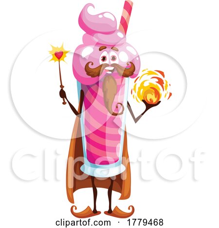 Milkshake Food Mascot Character by Vector Tradition SM