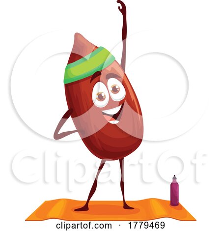 Almond Food Mascot Character by Vector Tradition SM