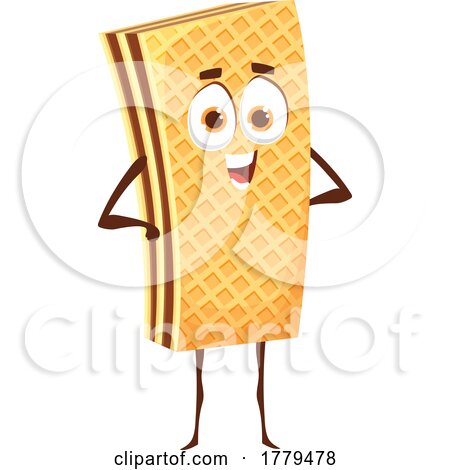 Wafer Cookie Food Mascot Character by Vector Tradition SM