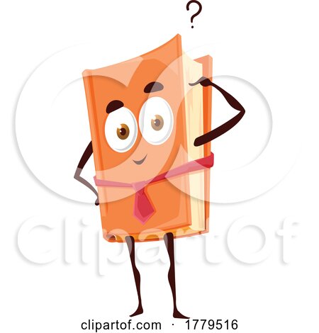 Book Mascot Character with a Question Mark by Vector Tradition SM