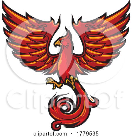 Rising Phoenix Bird by Vector Tradition SM