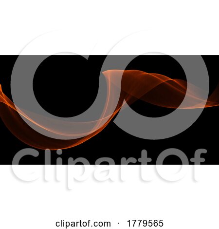 Abstract Banner with Flowing Orange Waves Design by KJ Pargeter