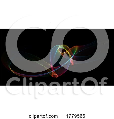 Abstract Banner with Rainbow Flowing Waves Design by KJ Pargeter