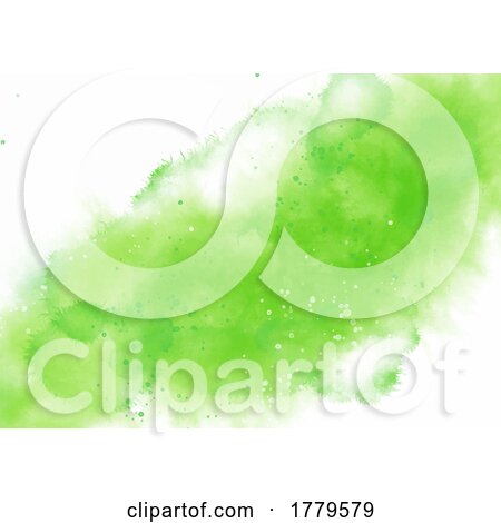 Hand Painted Green Watercolour Texture Background by KJ Pargeter