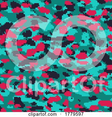 Bright Coloured Digital Camo Style Pattern Background by KJ Pargeter