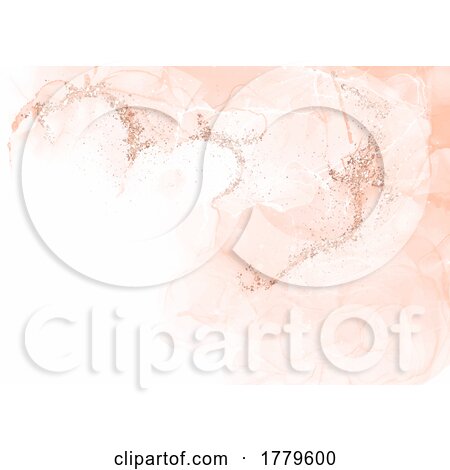 Elegant Pink Alcohol Ink Design with Gold Glittery Elements by KJ Pargeter