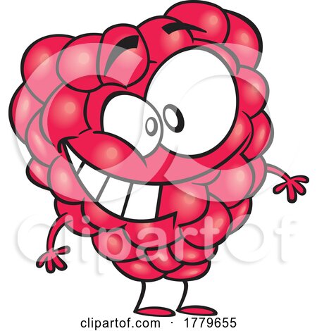 Cartoon Happy Raspberry by toonaday