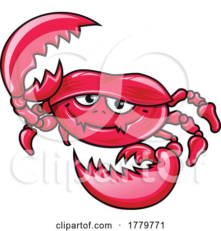 Cartoon Smiling Crab by Domenico Condello
