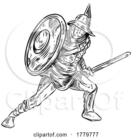 Sketched Roman Gladiator by Domenico Condello